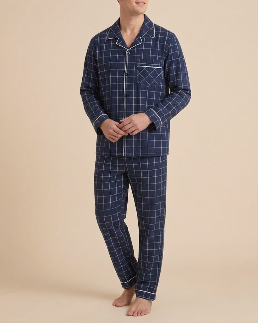 Mist Grid Check • Men's Rest Pyjamas